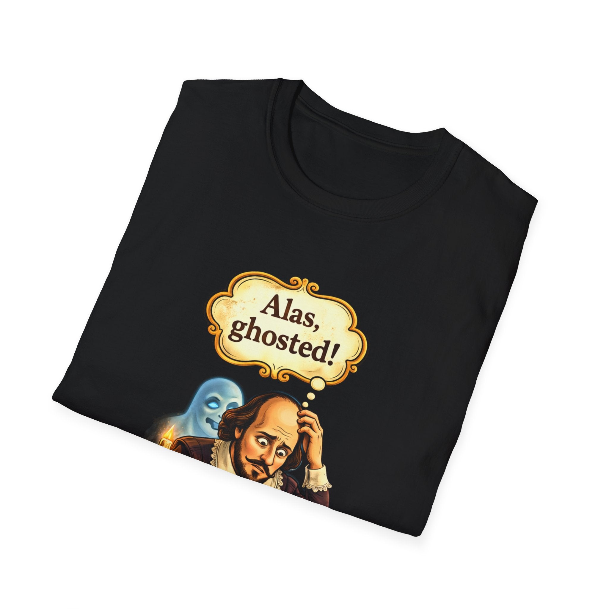 T-Shirt — "Alas, ghosted!" Vintage Ghost Humor Tee